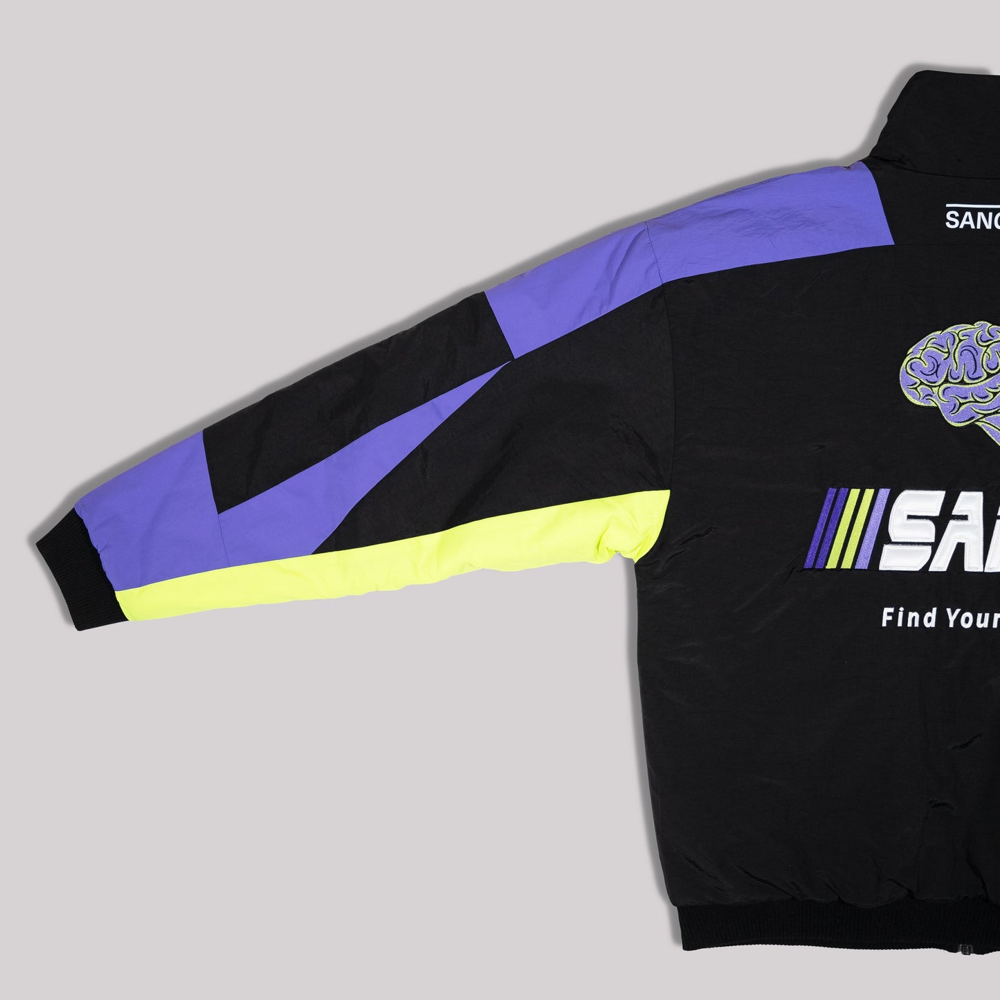 Sango 90's Team Jacket  Lavender Blue / Neon Lime / Midnight Black