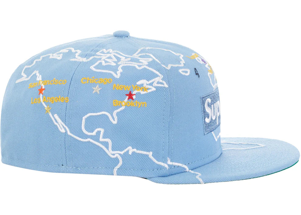 Supreme New Era Worldwide Box Logo Fitted 7 3/8