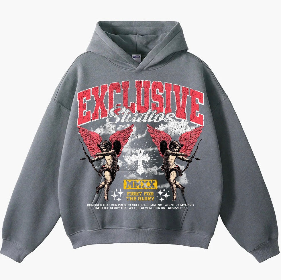 Exclusive LA Fight For The Glory Hoodie Vintage Grey