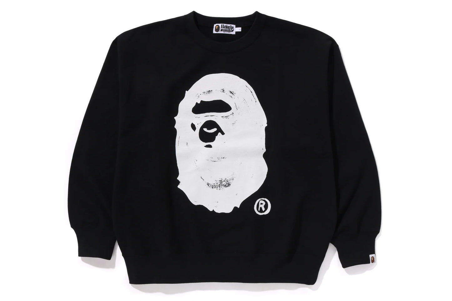 Bape x RTI Paint Crew Crewneck Black