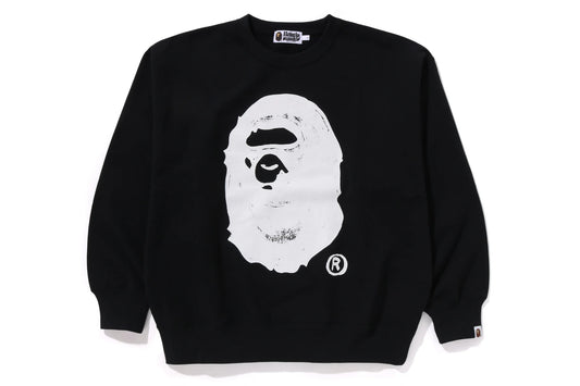 Bape x RTI Paint Crew Crewneck Black