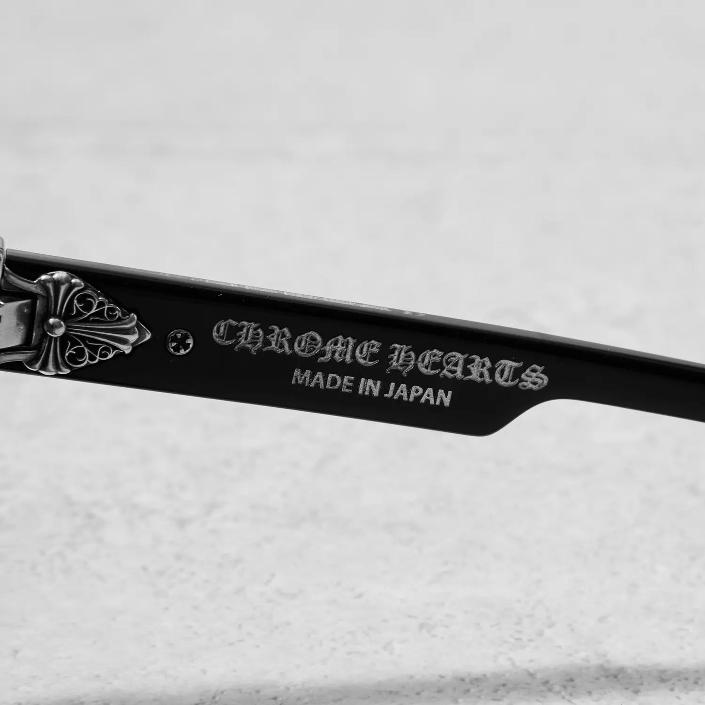 Chrome Hearts Box Officer Sunglasses Black Silver