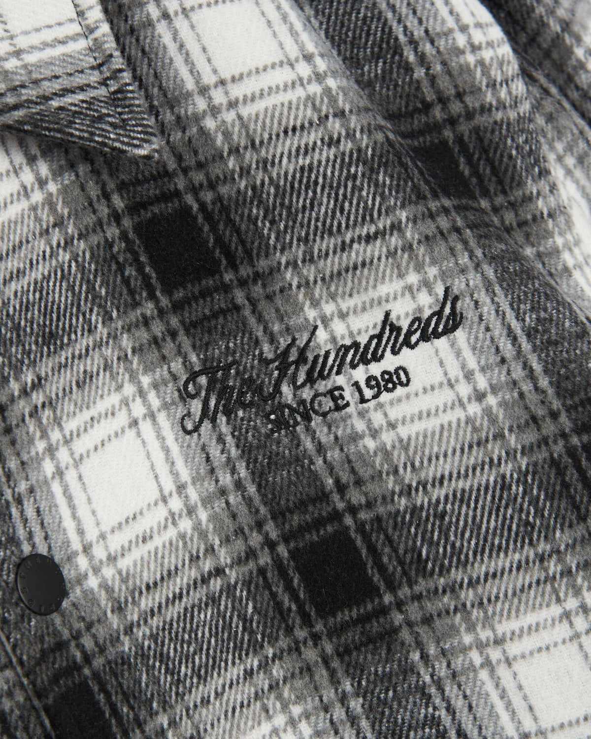 The Hundreds Monochrome Plaid Trench Coat Jacket (Large) (Pre-Owned)