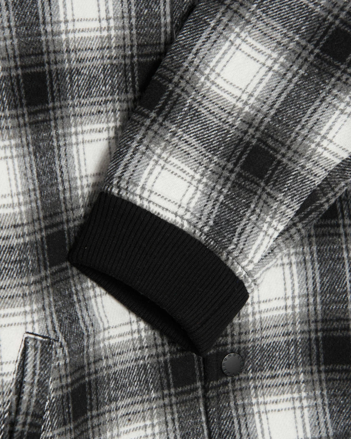 The Hundreds Monochrome Plaid Trench Coat Jacket (Large) (Pre-Owned)