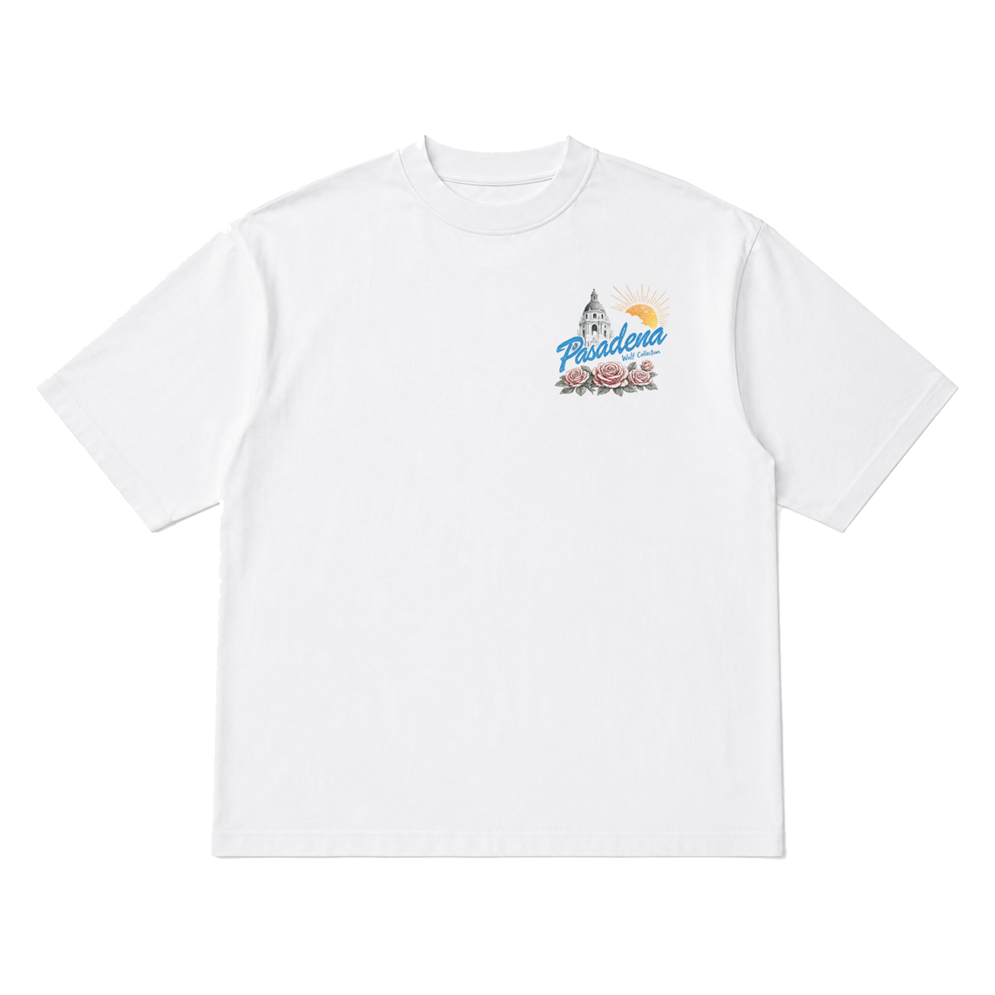 Wolf Collection Pasadena Rose Sunrise T-Shirt White