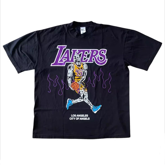 Warren Lotas Lebron Flames T-Shirt Black