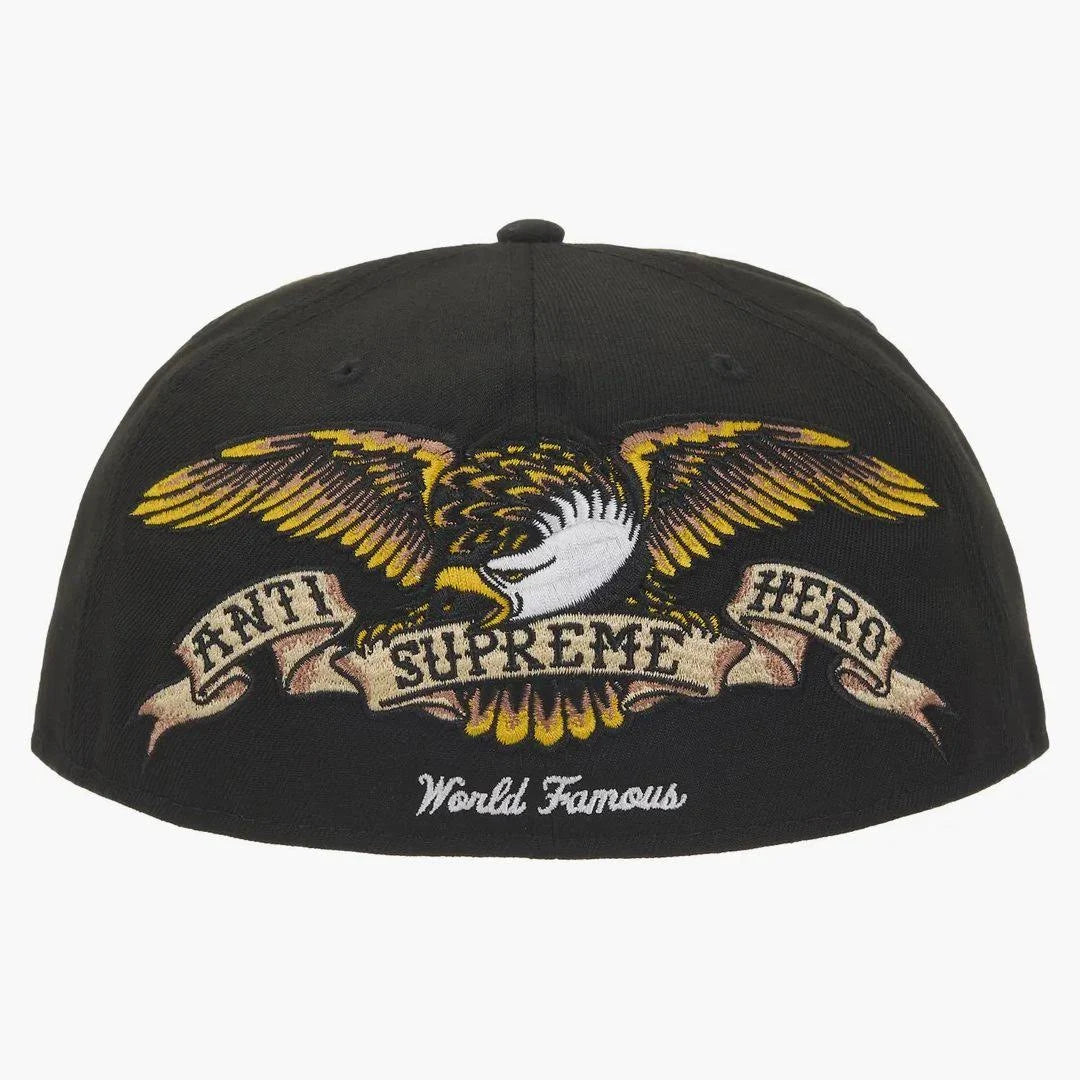 Supreme x Antihero New Era 5950 Fitted Hat Black 7 1/2