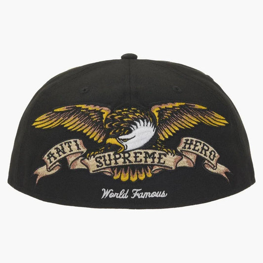 Supreme x Antihero New Era 5950 Fitted Hat Black 7 1/2
