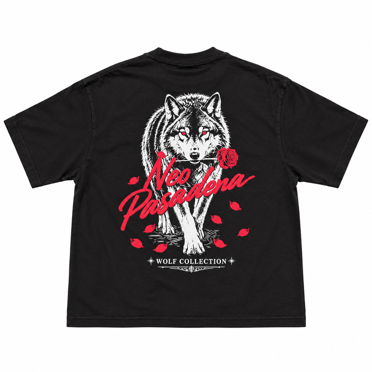 Wolf Collection x Neo Collab Cropped T-Shirt Black